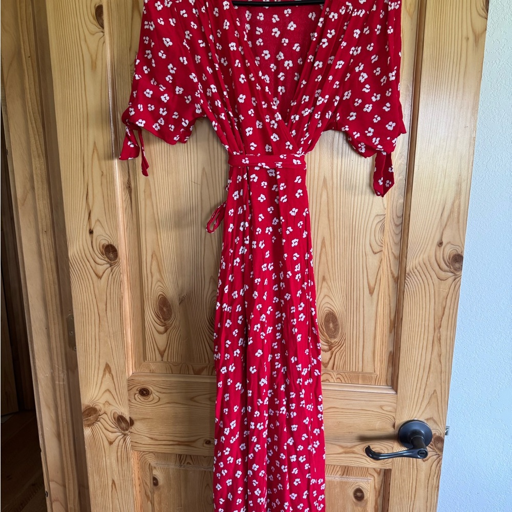 Maternity seraphine midi wrap dress